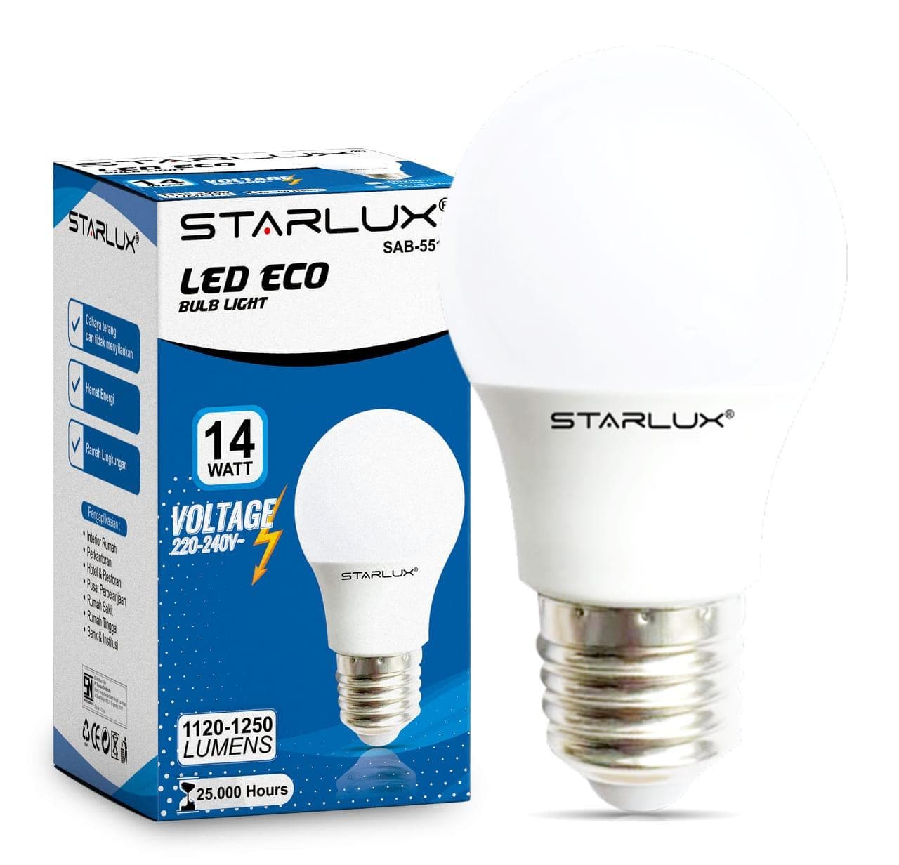 14 W / 1 Krt isi 100 / 1 Pack isi 10 Pcs